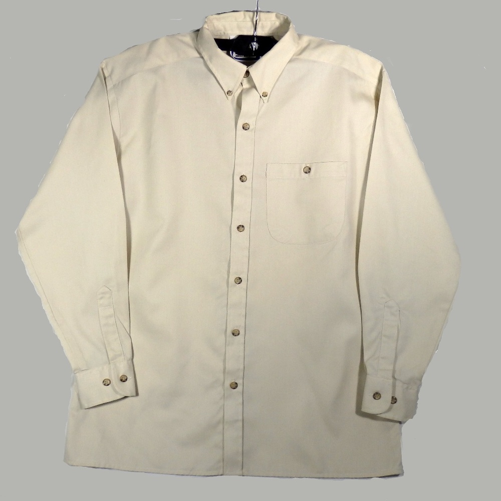 Angelica A1A Sport Mens Work Shirt Tan Long Sleeve